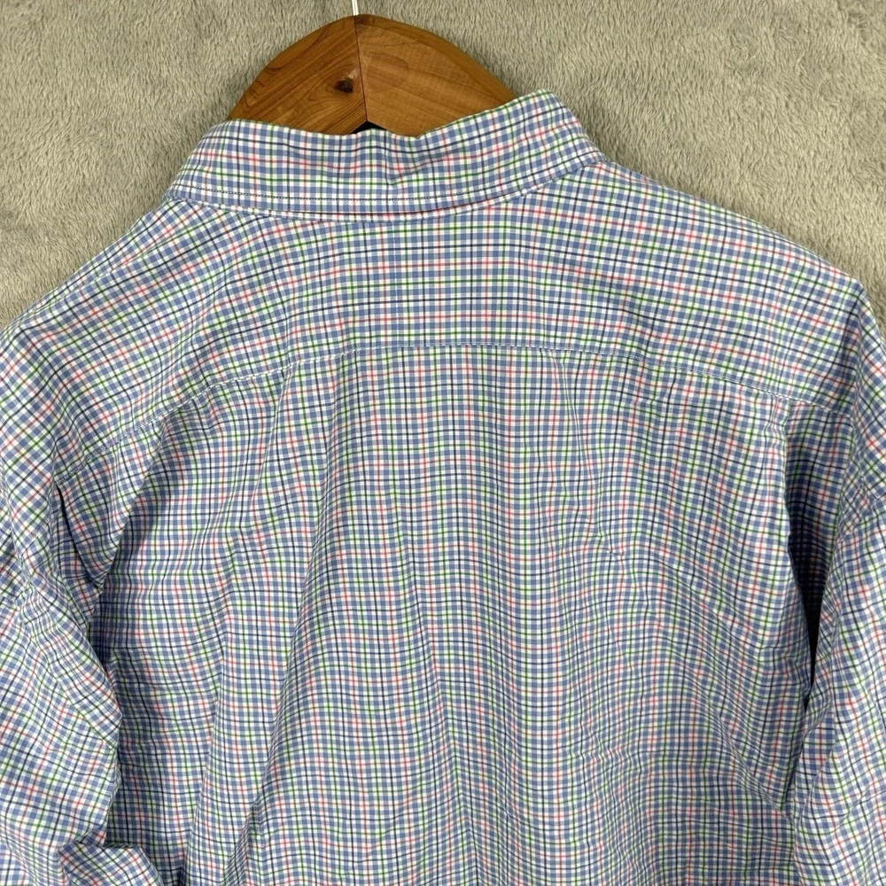 Polo Ralph Lauren Button Down Shirt Mens 4XLT Plaid L/S Embroidered Pony Logo